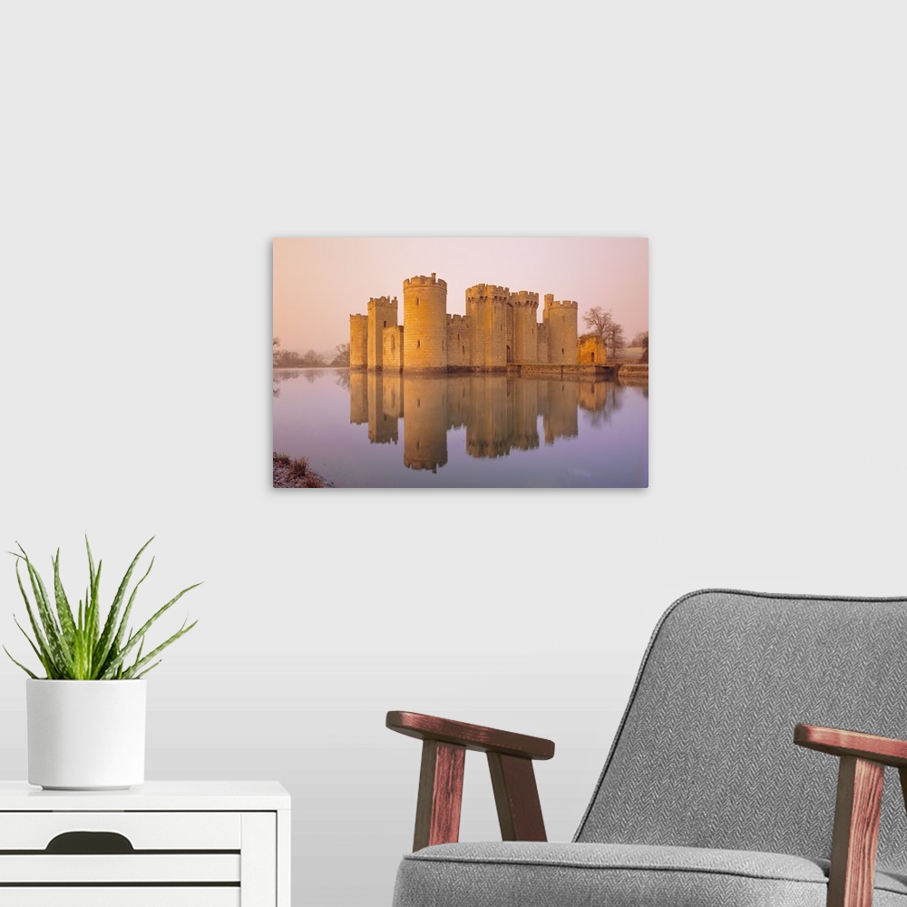 A modern room featuring Bodiam Castle, East Sussex, England