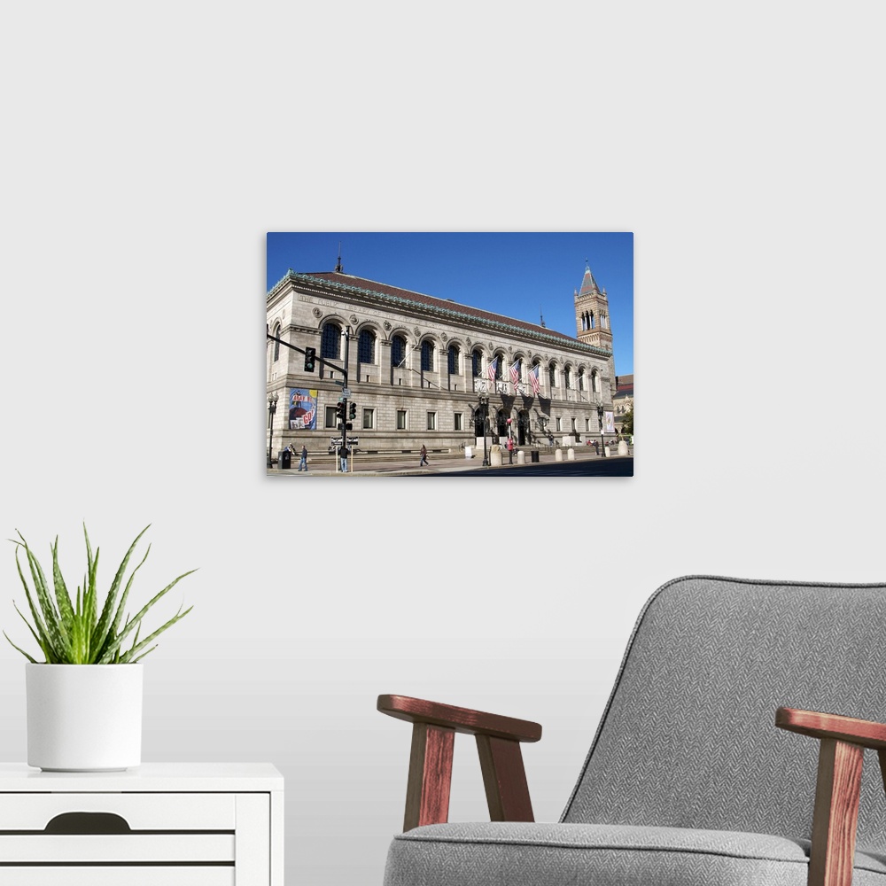 A modern room featuring Boston Public Library, Boston, Massachusetts, New England, United States of America