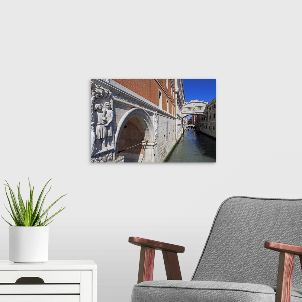 A modern room featuring Bridge of Sighs with Doge's Palace, Venice, Veneto, Italy