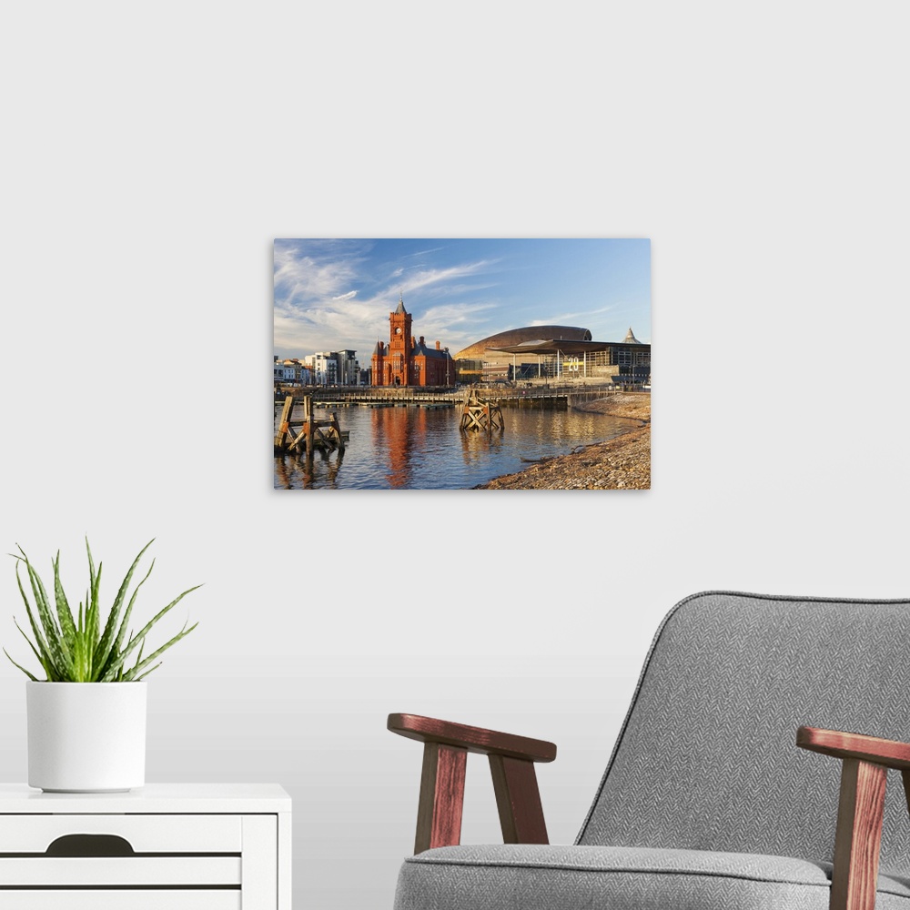 A modern room featuring Cardiff Bay, Cardiff, Wales, United Kingdom, Europe