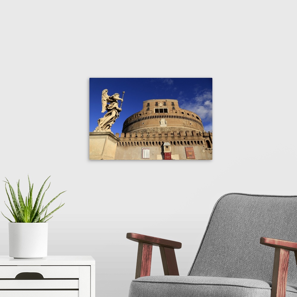 A modern room featuring Castel Sant'Angelo, Rome, Lazio, Italy