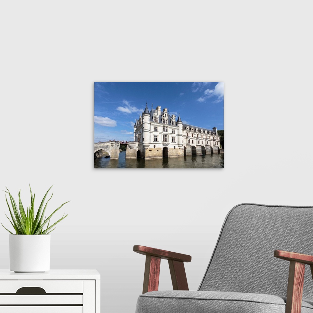 A modern room featuring Chenonceau castle, Chenonceaux, Indre-et-Loire, Centre, France