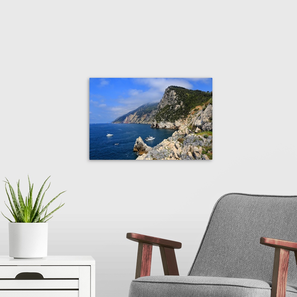 A modern room featuring Coast near Portovenere, Liguria, Italy