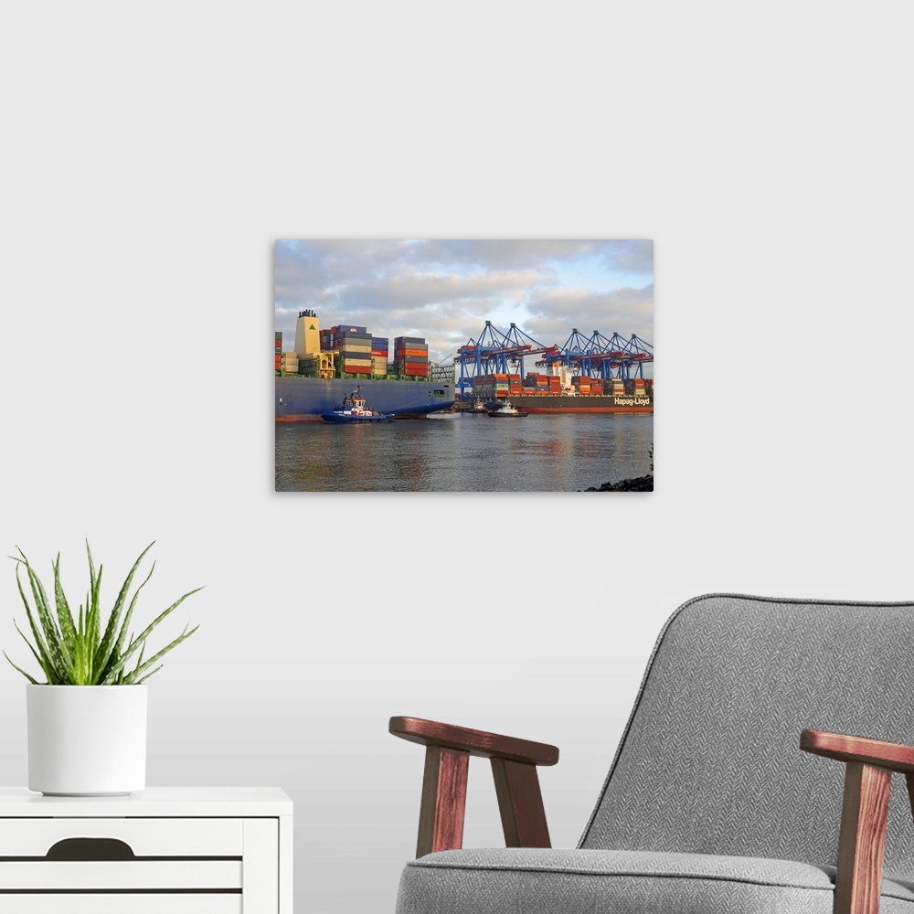 A modern room featuring Container terminal Altenwerder, Hamburg, Germany
