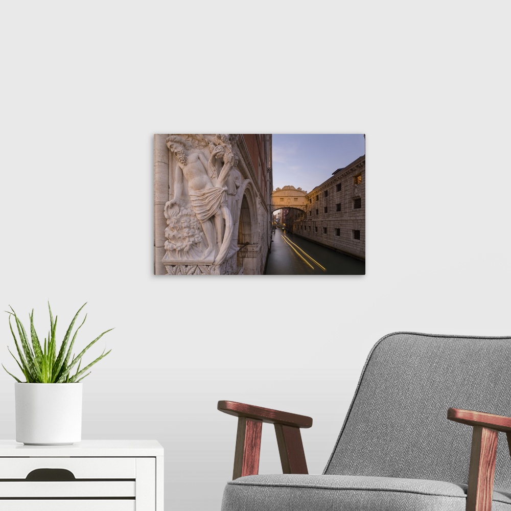A modern room featuring Doge's Palace, Bridge of Sighs and gondola, Piazza San Marco, Venice, UNESCO World Heritage Site,...