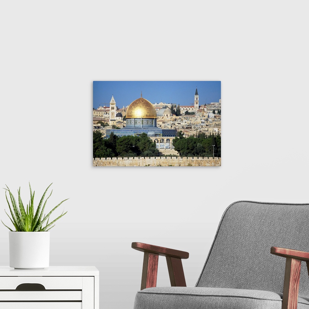 A modern room featuring Dome of the Rock and Temple Mount, Jerusalem, Israel