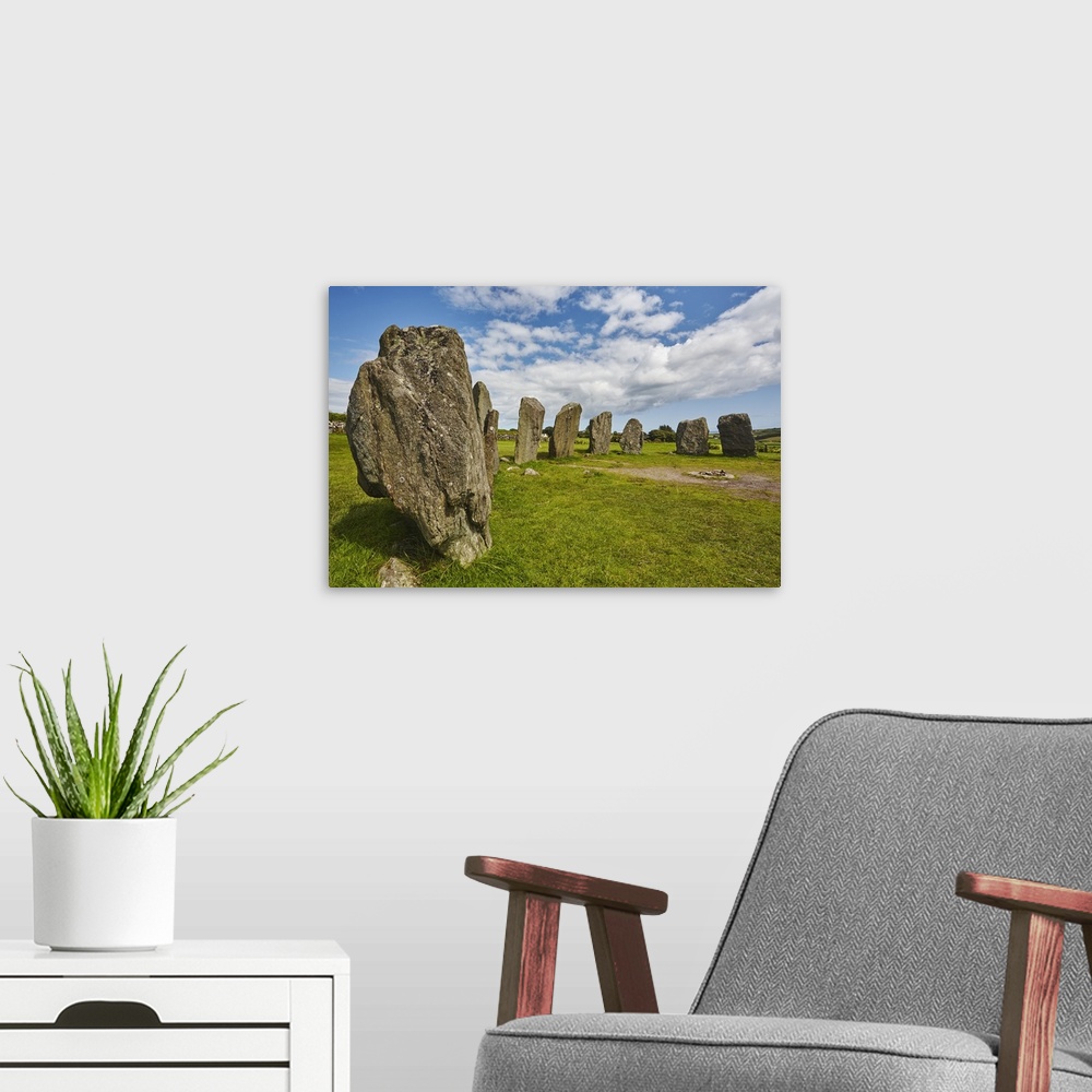 A modern room featuring Drombeg stone circle, near Clonakilty, County Cork, Munster, Republic of Ireland