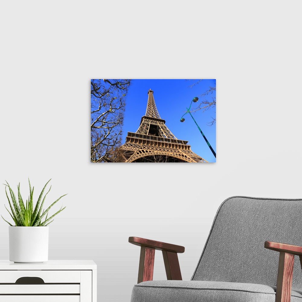 A modern room featuring Eiffel Tower, Paris, Ile de France, France