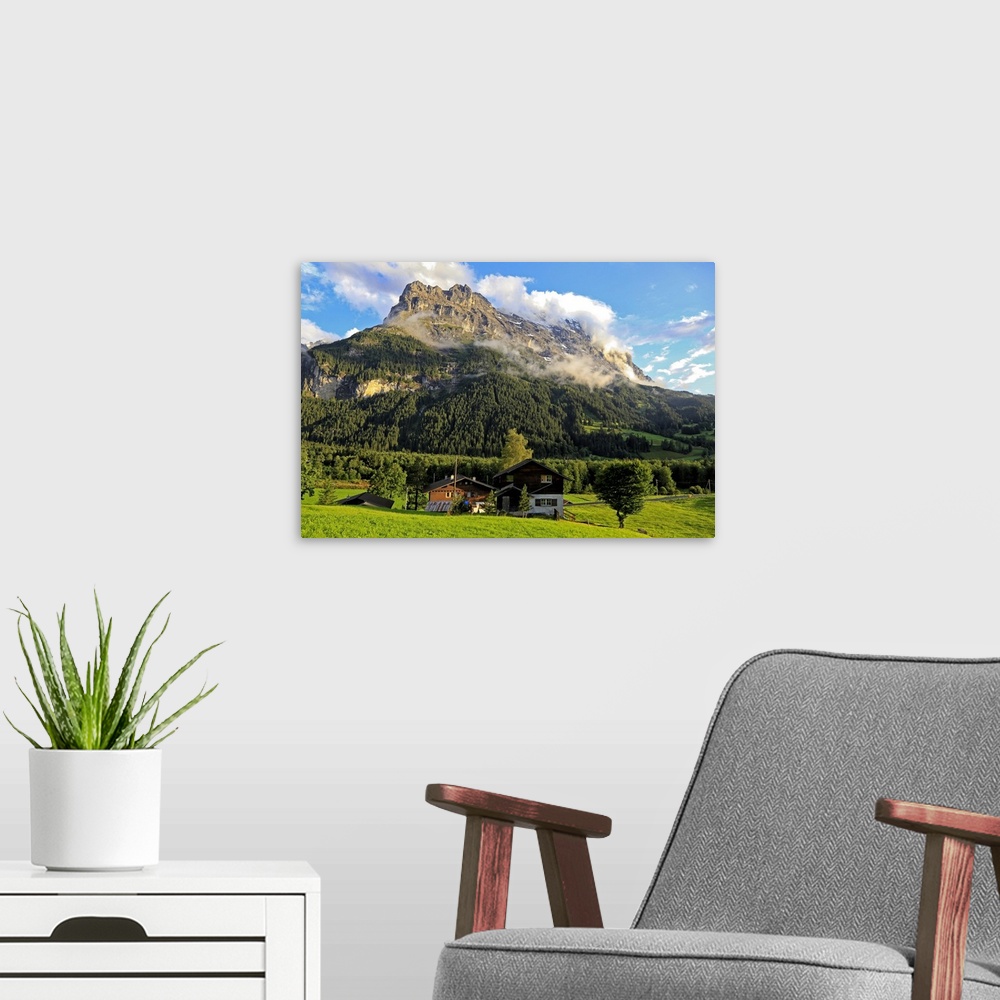 A modern room featuring Eiger, Grindelwald, Bernese Oberland, Canton of Bern, Switzerland
