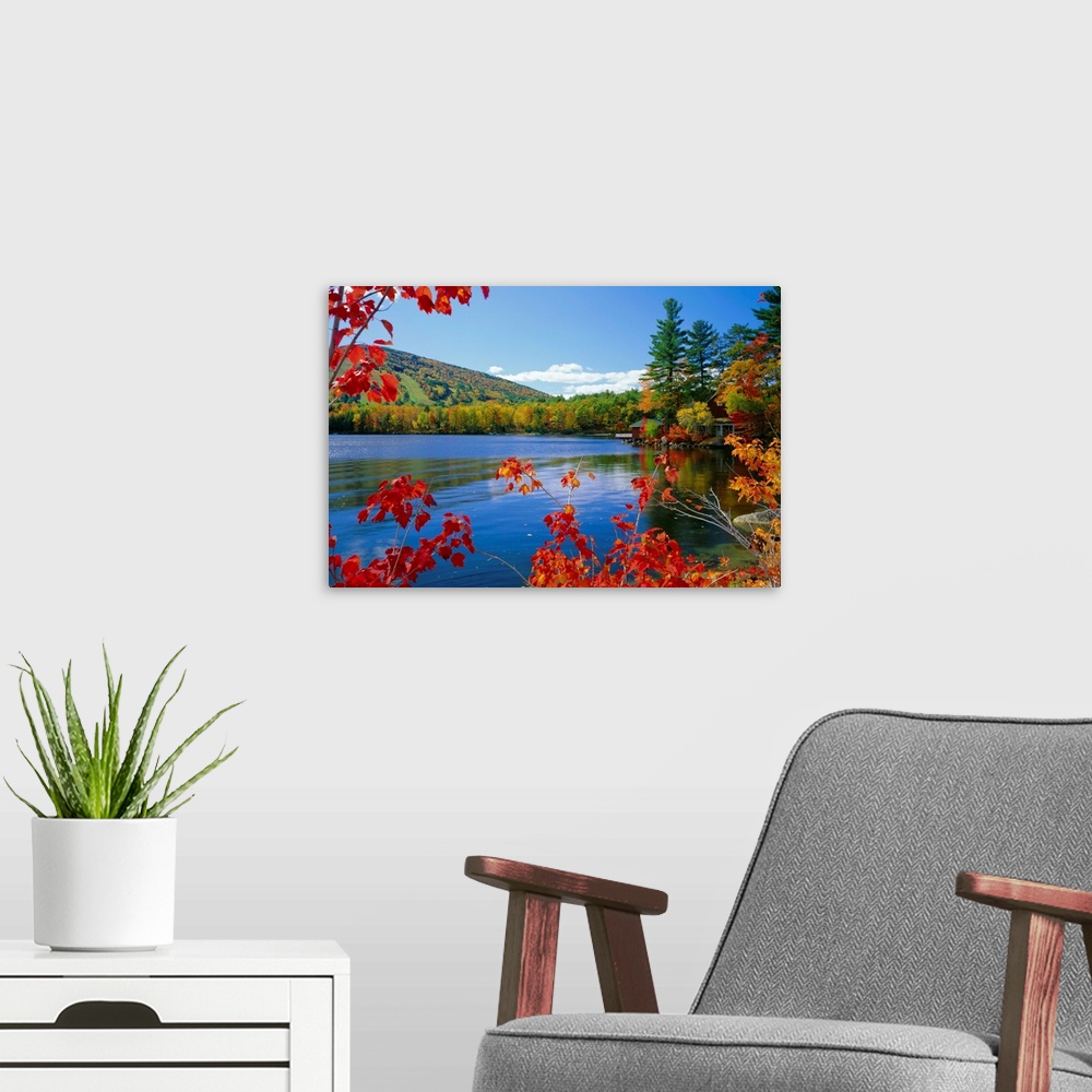 Fall colours, Moose Pond, with Mount Pleasant in the background, Maine, New  England Wall Art, Canvas Prints, Framed Prints, Wall Peels | Great Big  Canvas