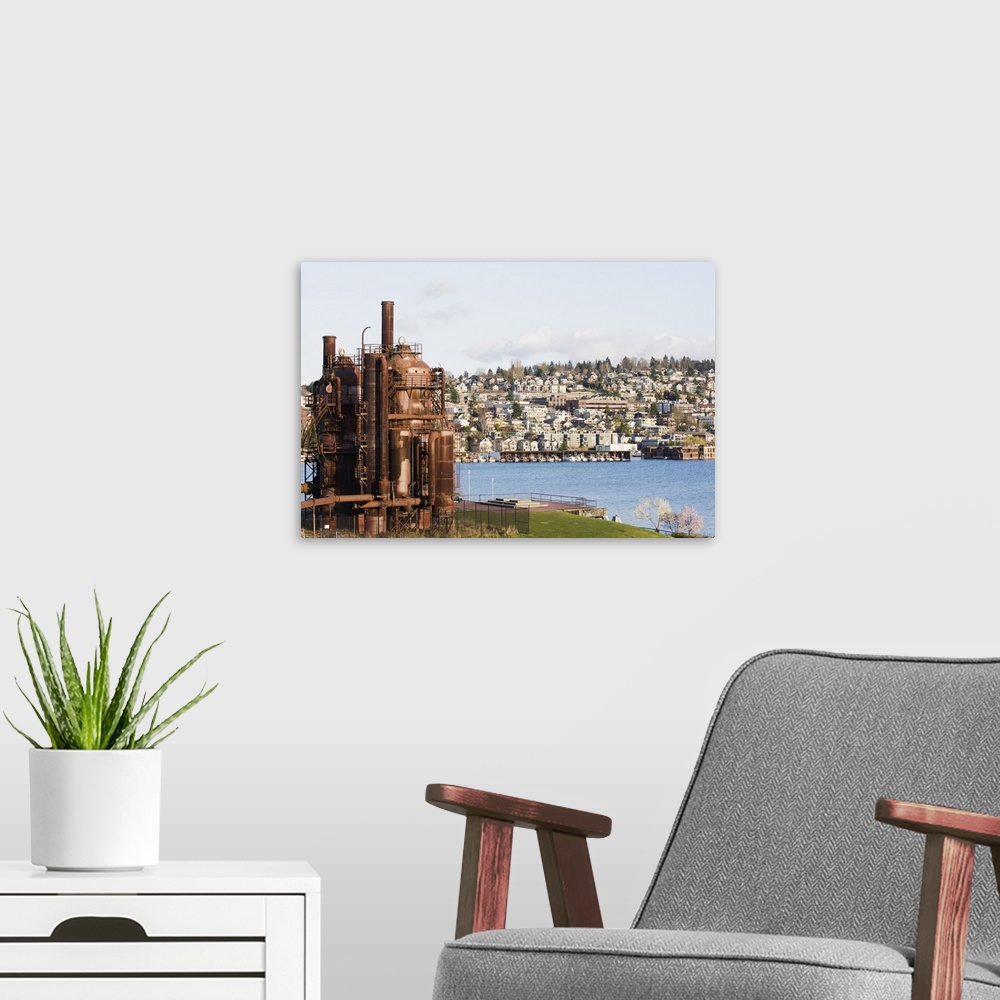 A modern room featuring Gas Works Park, Lake Union, Seattle, Washington State