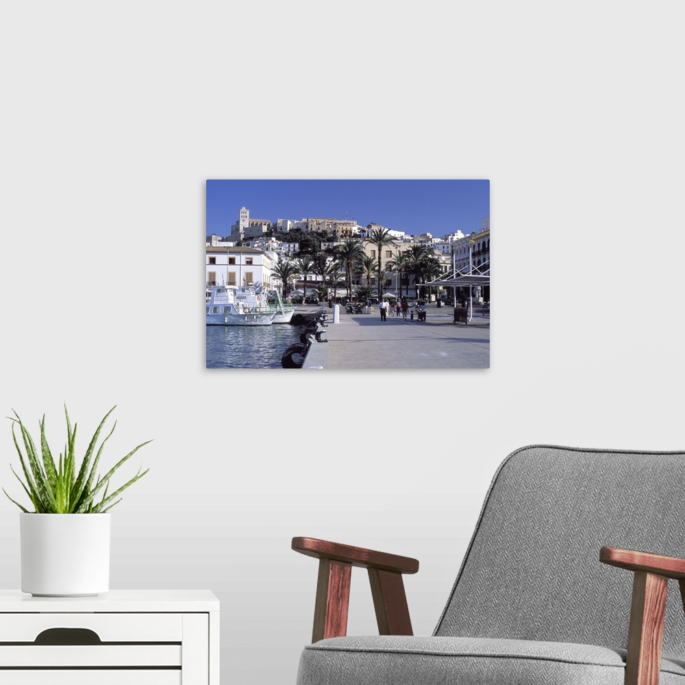 A modern room featuring Harbour, Ibiza, Balearic Islands, Spain, Mediterranean, Europe