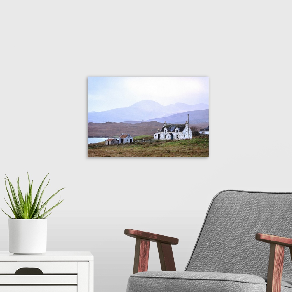 A modern room featuring House near Achmore, Isle of Lewis, Outer Hebrides, Scotland, UK