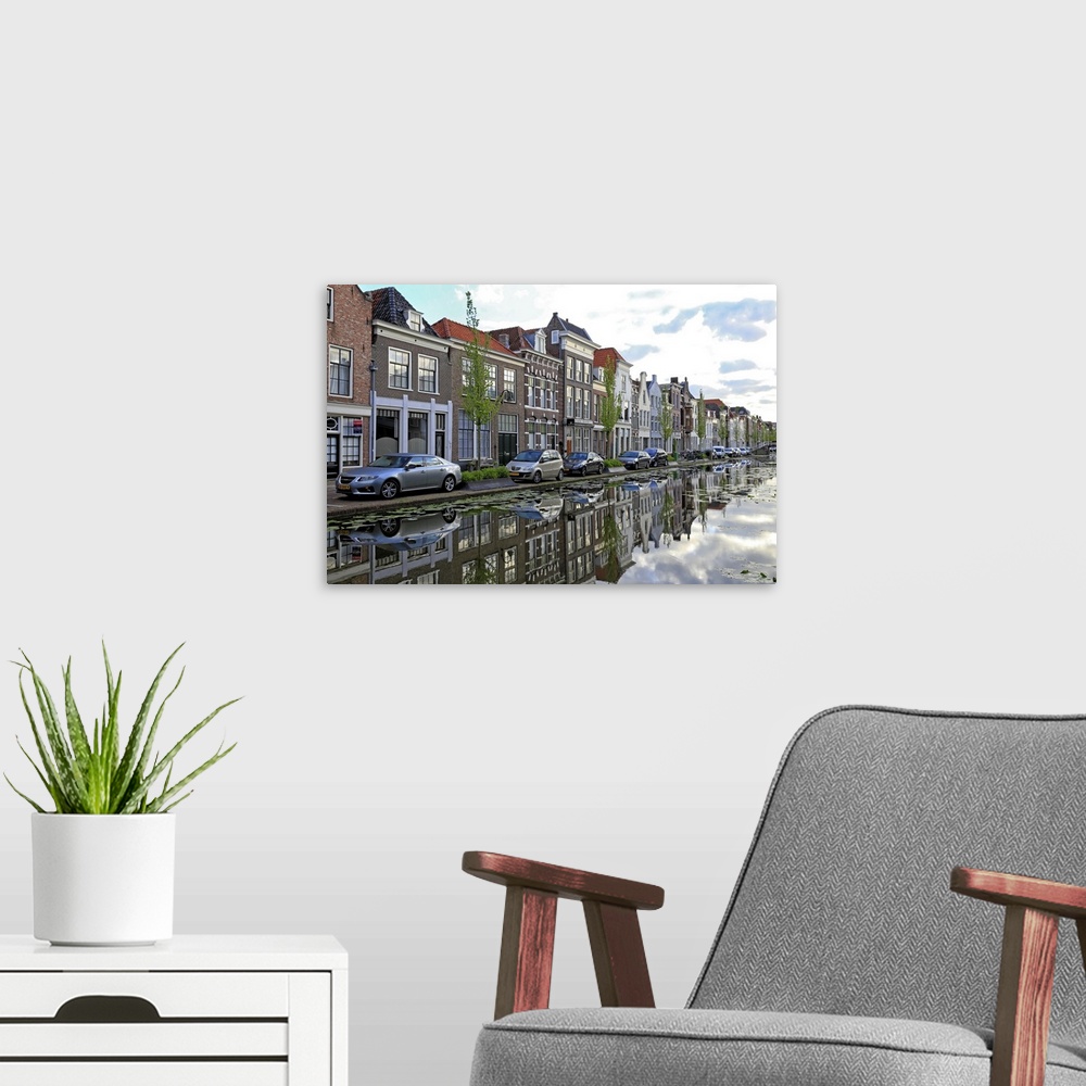 A modern room featuring Houses on Turfmarkt in Gouda, South Holland, Netherlands
