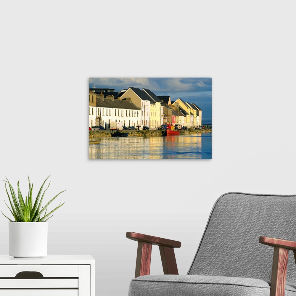 A modern room featuring Long Walk view of Claddagh Quay, Galway Town, Co Galway, Ireland