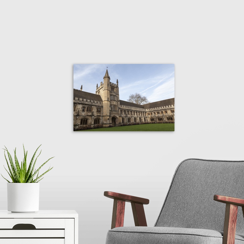 A modern room featuring Magdalen College Cloister, Oxford, Oxfordshire, England, UK