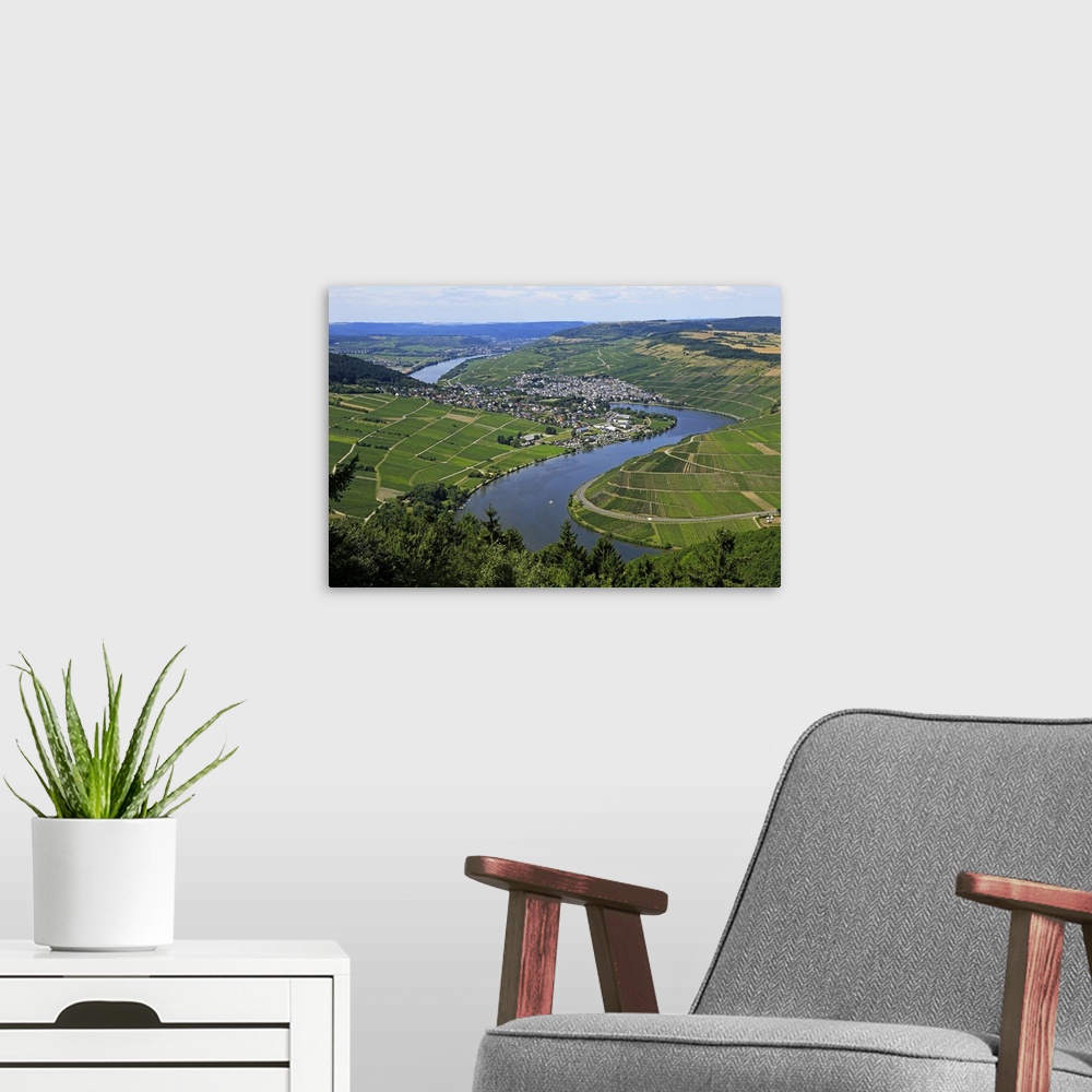 A modern room featuring Moselle Valley near Mehring, Rhineland-Palatinate, Germany