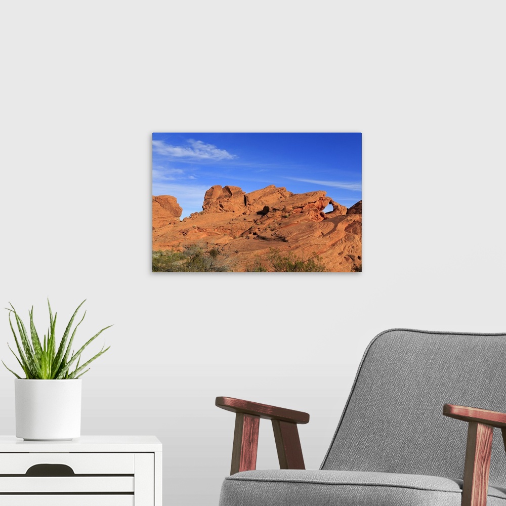 A modern room featuring Natural Arch, Valley of Fire State Park, Overton, Nevada
