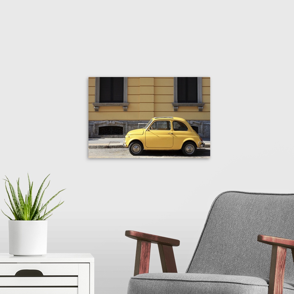 A modern room featuring Old Car, Fiat 500, Italy, Europe