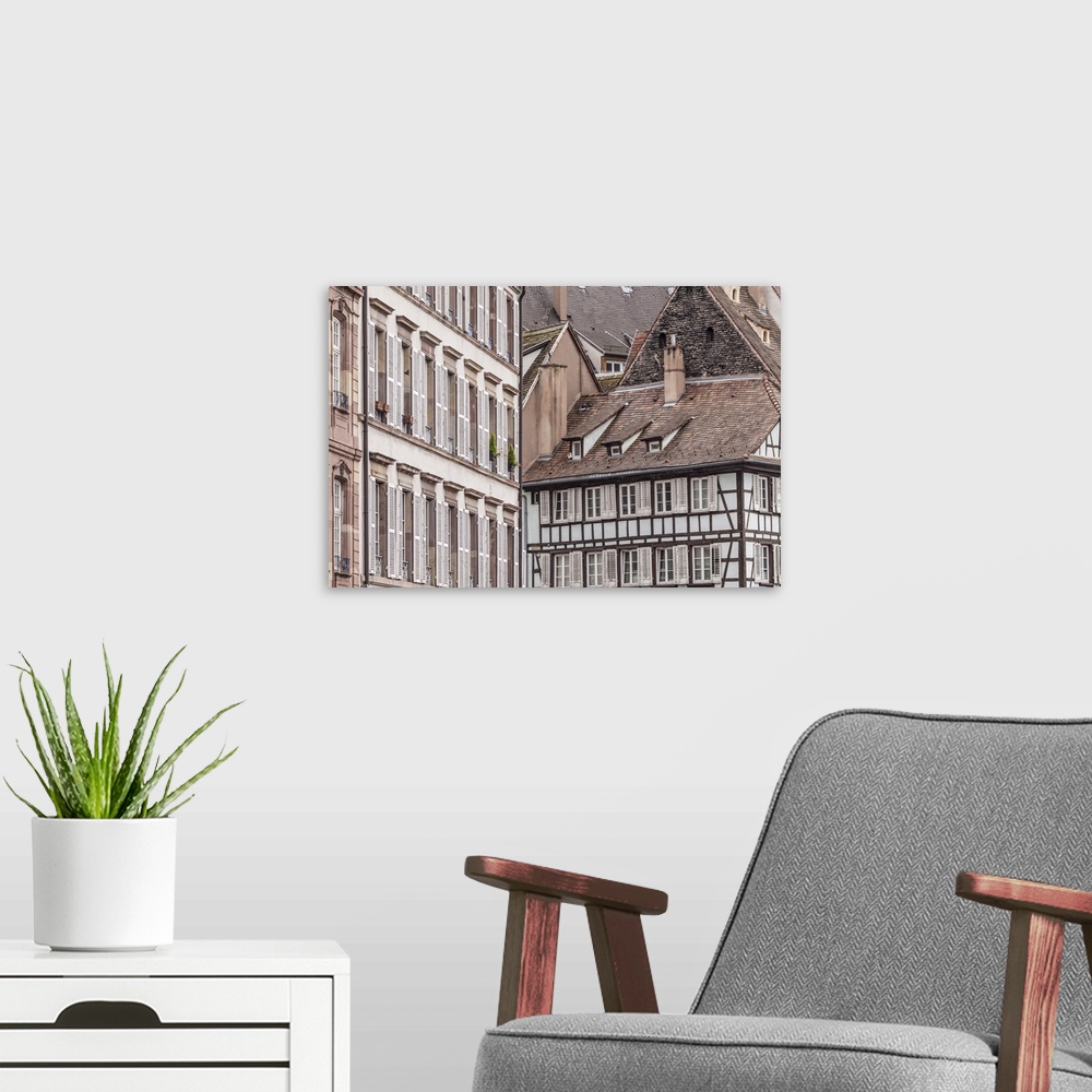 A modern room featuring Old houses in La Petite France, Strasbourg, Bas Rhin, Alsace, France, Europe