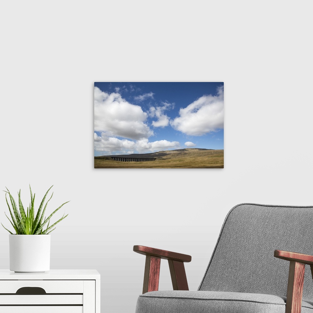 A modern room featuring Ribblehead Viaduct, Ingleton, Yorkshire Dales National Park, Yorkshire, England, United Kingdom, ...