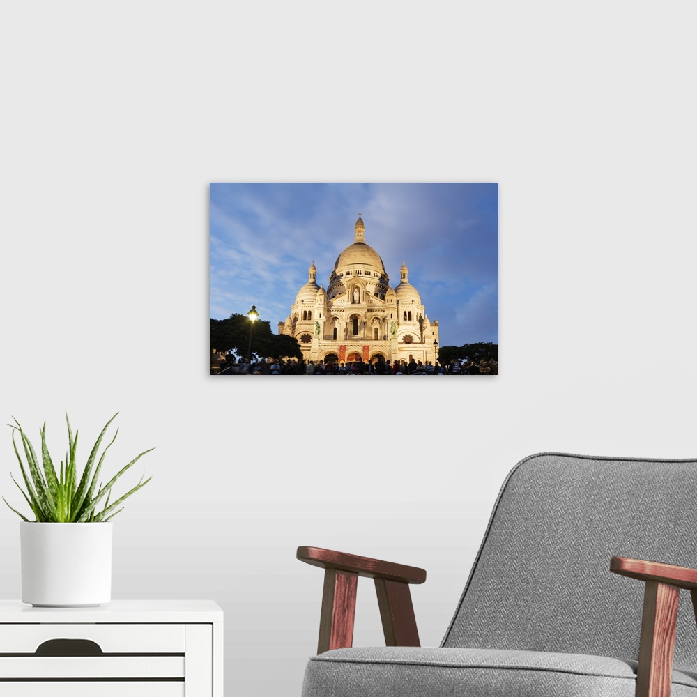 A modern room featuring Sacre Coeur Basilica, Montmartre, Paris, France, Europe