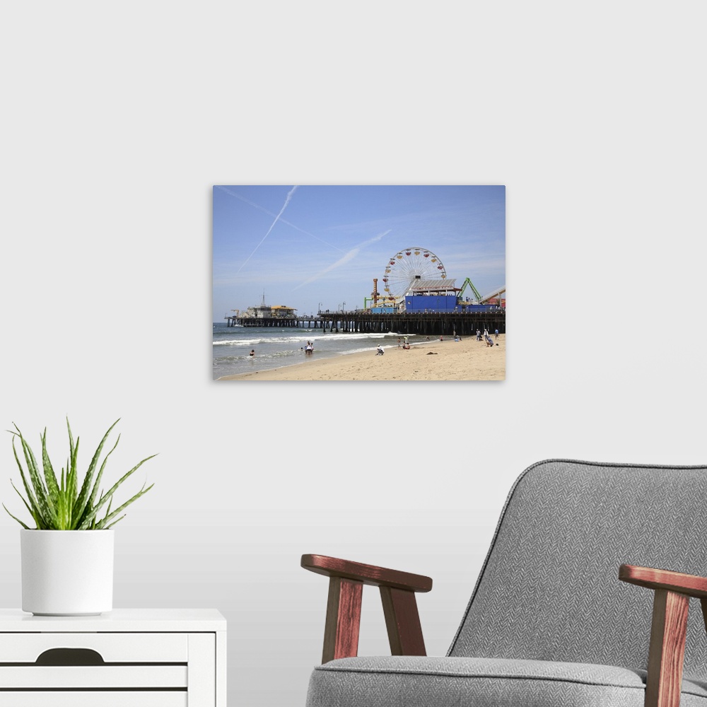 A modern room featuring Santa Monica Pier, Santa Monica, Los Angeles, California