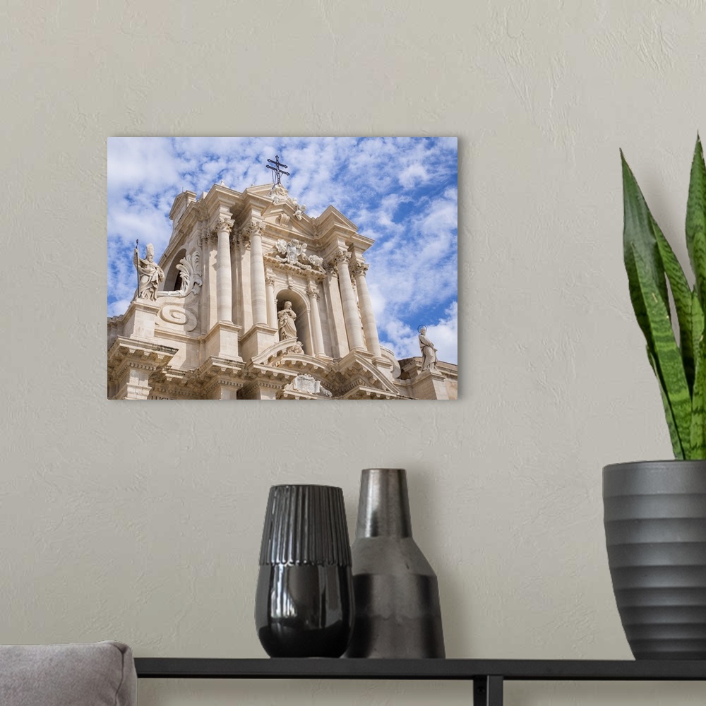 A modern room featuring Siracusa Cathedral, Syracuse, UNESCO World Heritage Site, Sicily, Italy, Europe