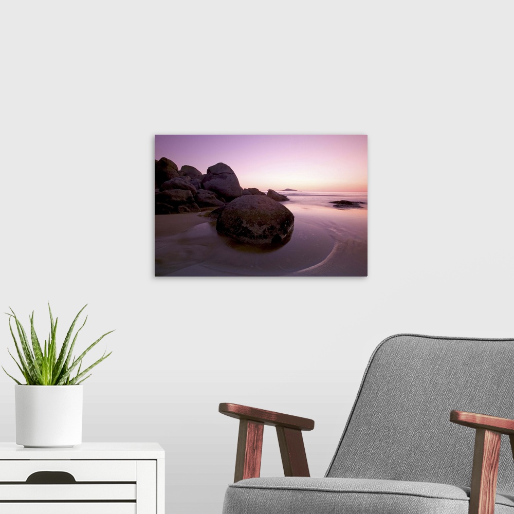 A modern room featuring Sunset at Whiskey Beach, Wilson's Promontory, Victoria, Australia