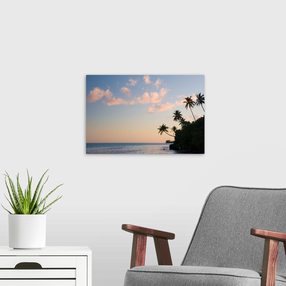 A modern room featuring Sunset, Maupiti Lagoon, Maupiti, French Polynesia, South Pacific Ocean, Pacific