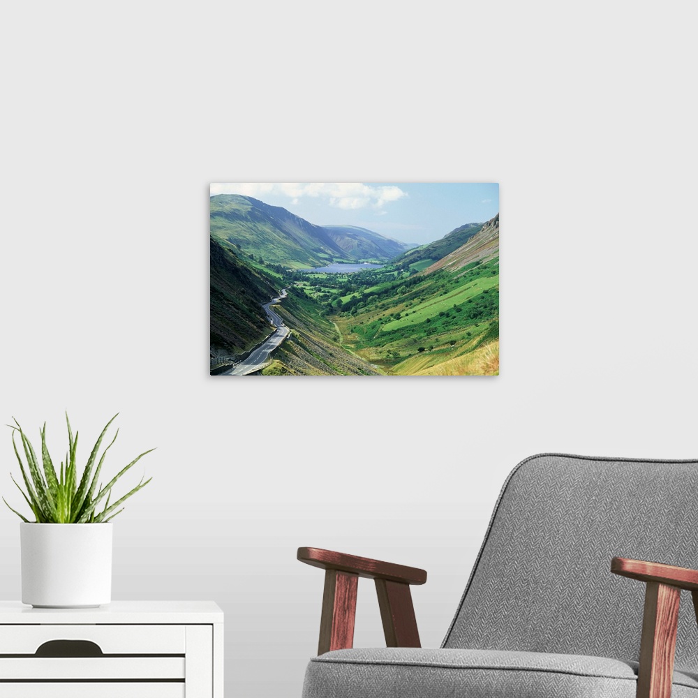 A modern room featuring Tal-y-Llyn valley and pass, Snowdonia National Park, Wales