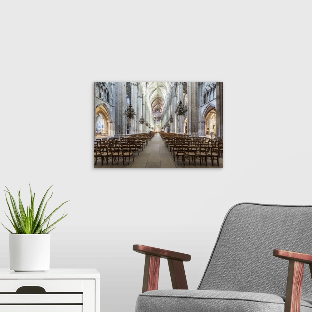 A modern room featuring The cathedral of Saint Etienne, Bourges, UNESCO World Heritage Site, Cher, France, Europe