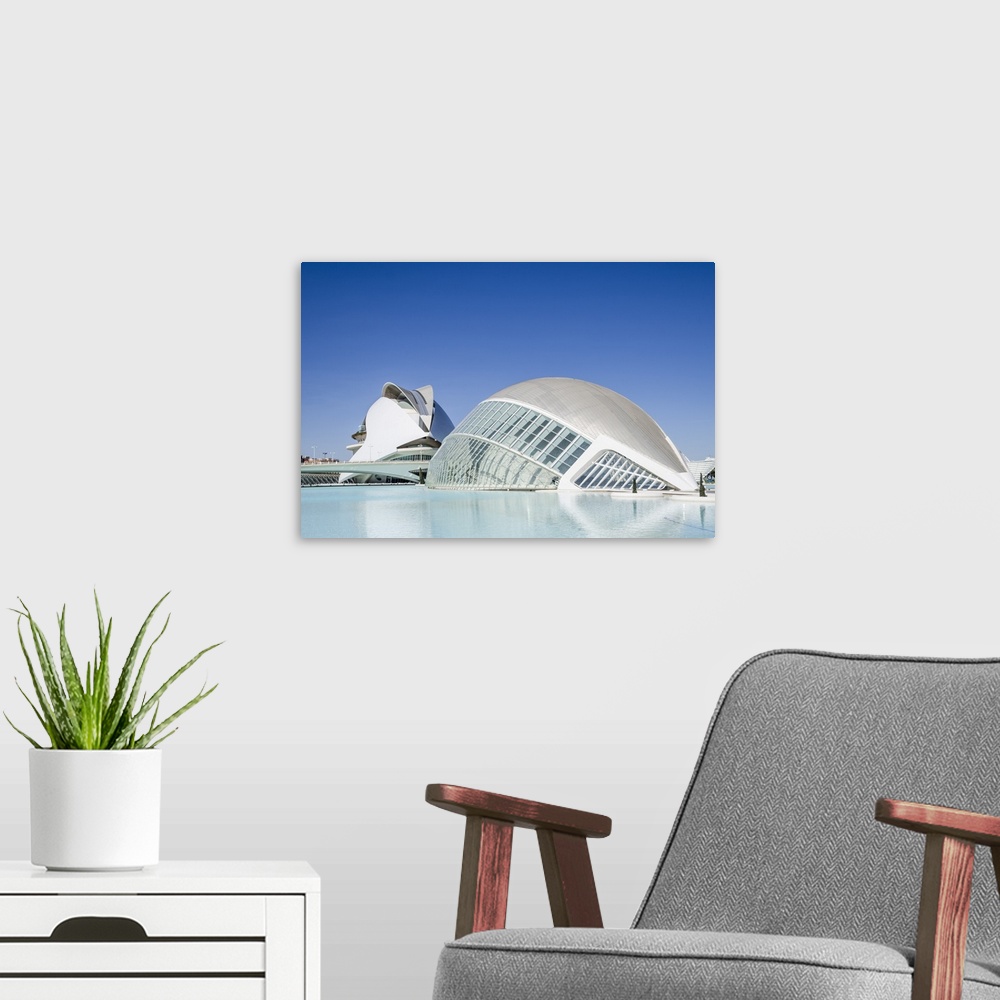 A modern room featuring The City of Arts and Sciences, Valencia, Spain