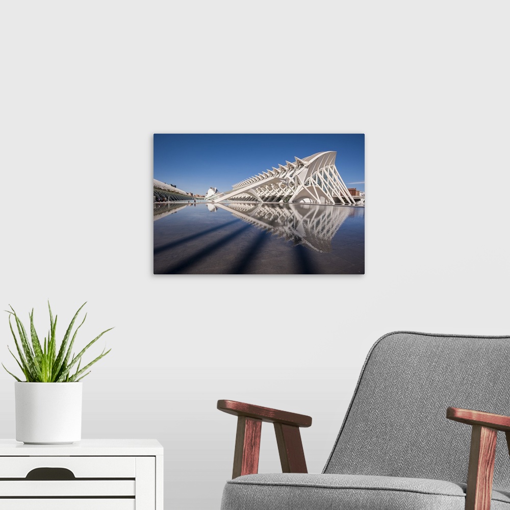 A modern room featuring The City of Arts and Sciences, Valencia, Spain