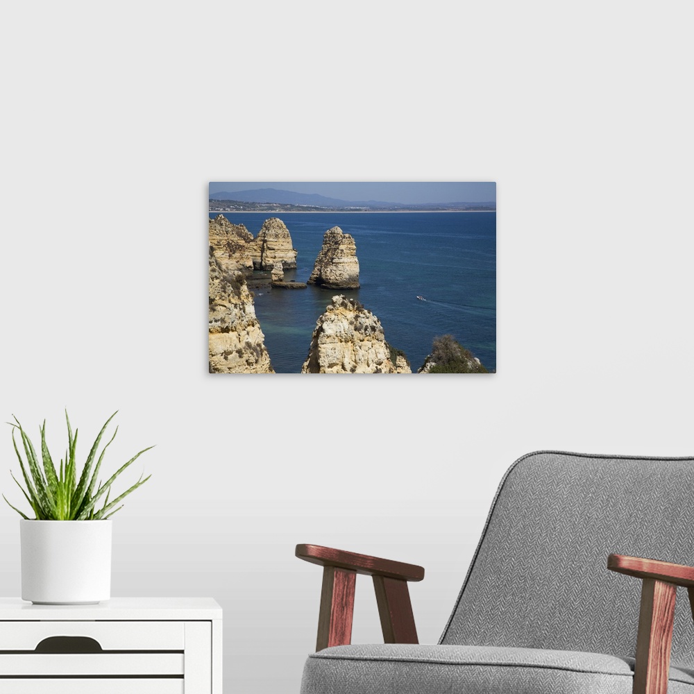 A modern room featuring View from Ponta da Piedade, Lagos, Algarve, Portugal, Europe