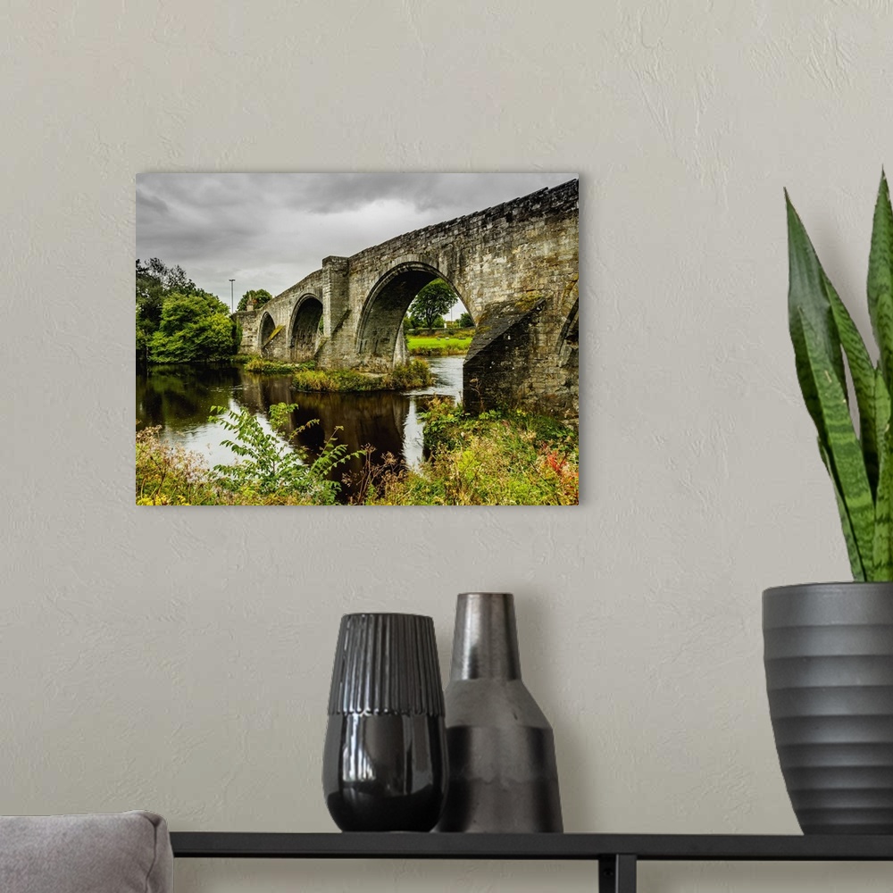 A modern room featuring View of the Old Stirling Bridge, Stirling, Scotland, United Kingdom, Europe