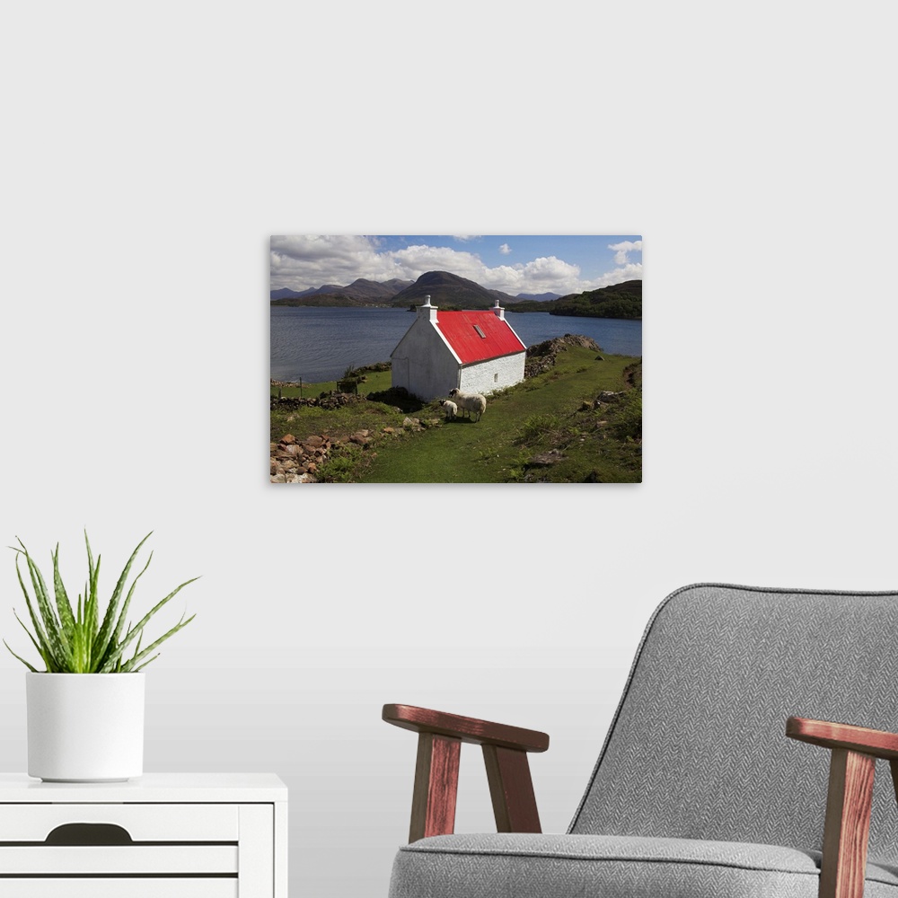 A modern room featuring View over Loch Torridon, Highlands, Scotland, United Kingdom, Europe