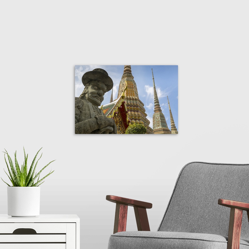 A modern room featuring Wat Pho, Bangkok, Thailand, Southeast Asia