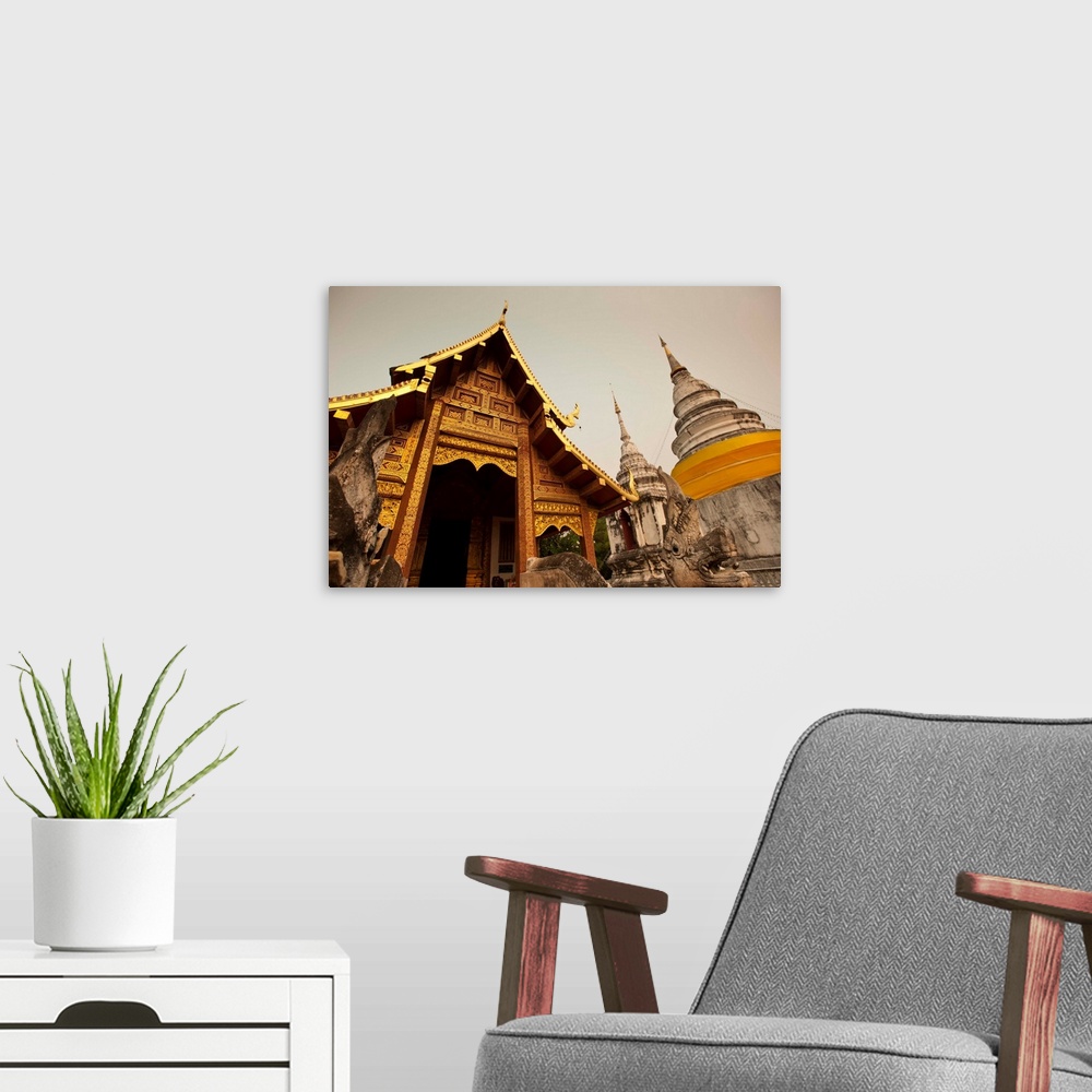 A modern room featuring Wat Phra Singh, Chiang Mai, Chiang Mai Province, Thailand, Southeast Asia