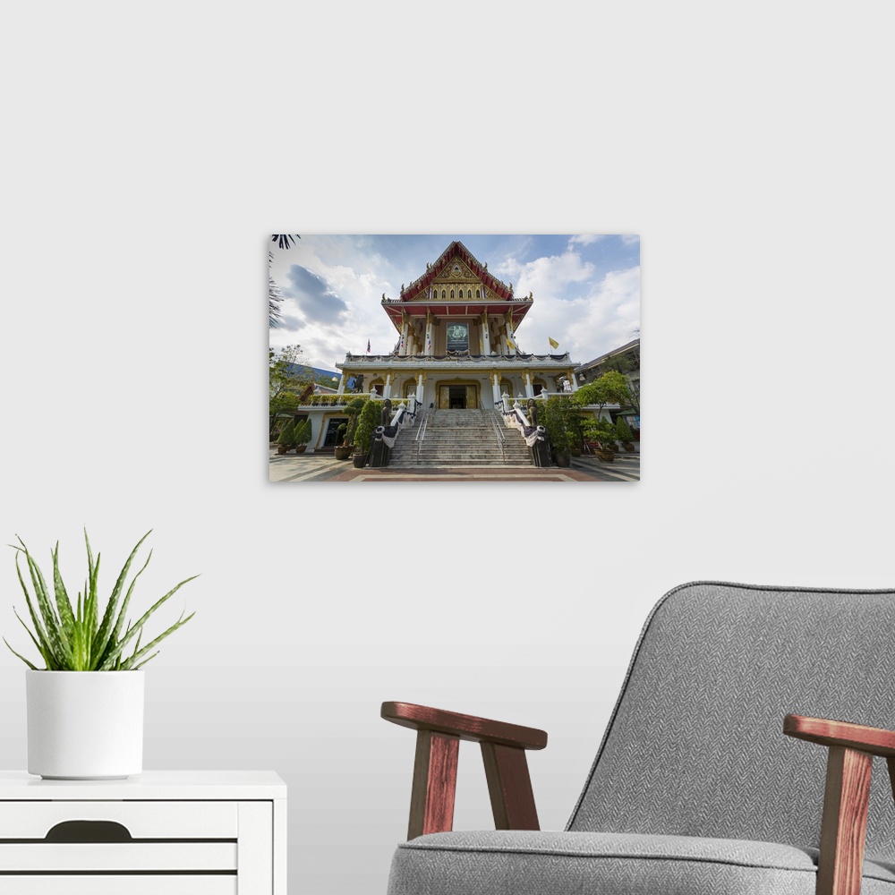 A modern room featuring Wat Samphandhawongs, Bangkok, Thailand, Southeast Asia