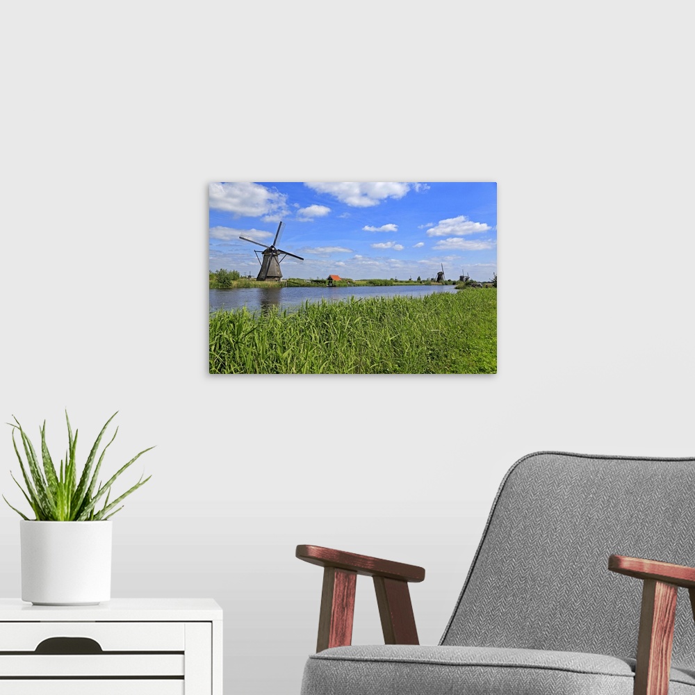 A modern room featuring Windmills in Kinderdijk, South Holland, Netherlands