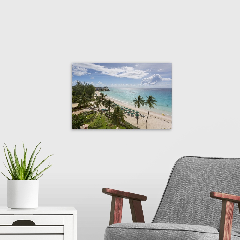 A modern room featuring Worthing Beach, Christ Church, Barbados, West Indies, Caribbean, Central America