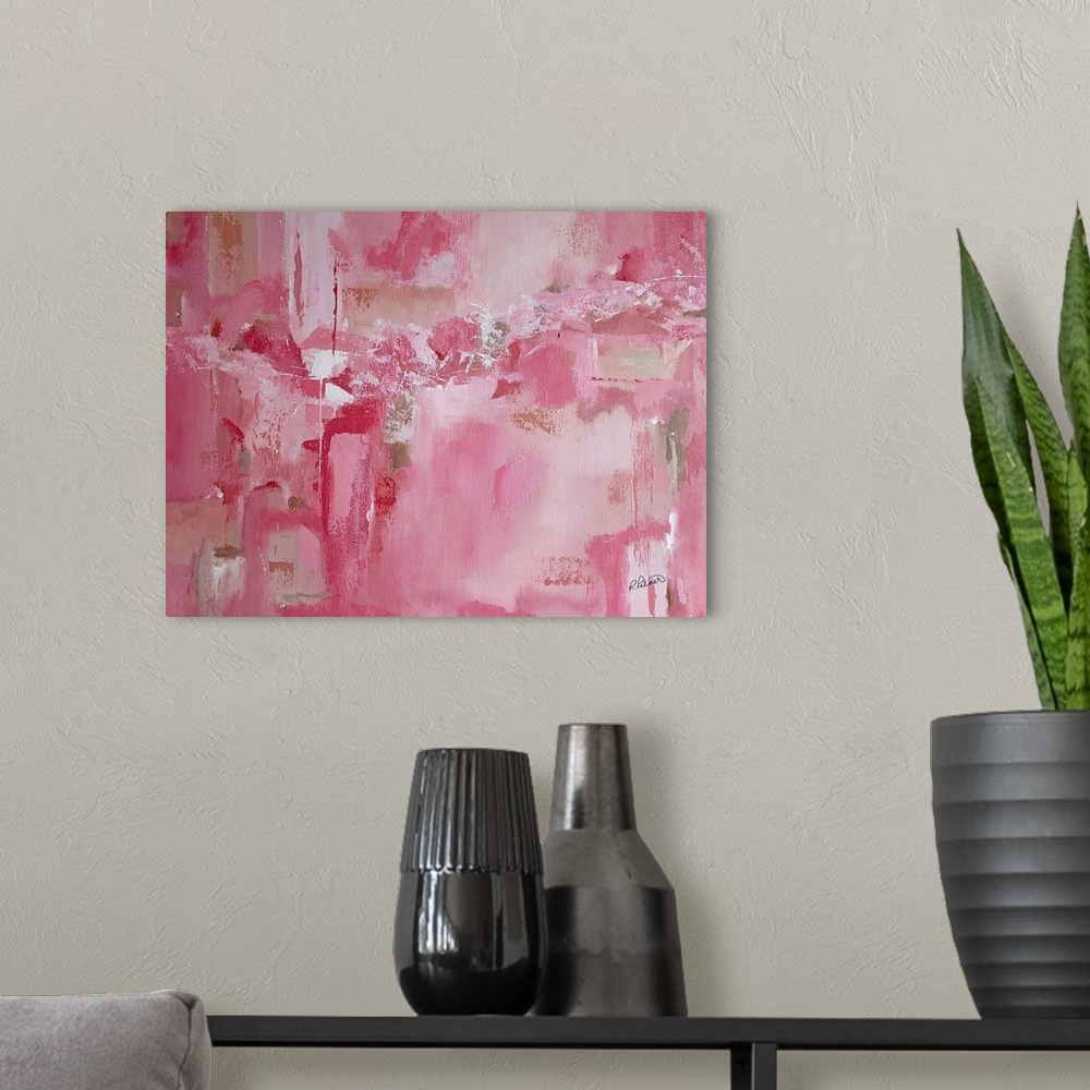 Pink Ribbon Wall Art, Canvas Prints, Framed Prints, Wall Peels