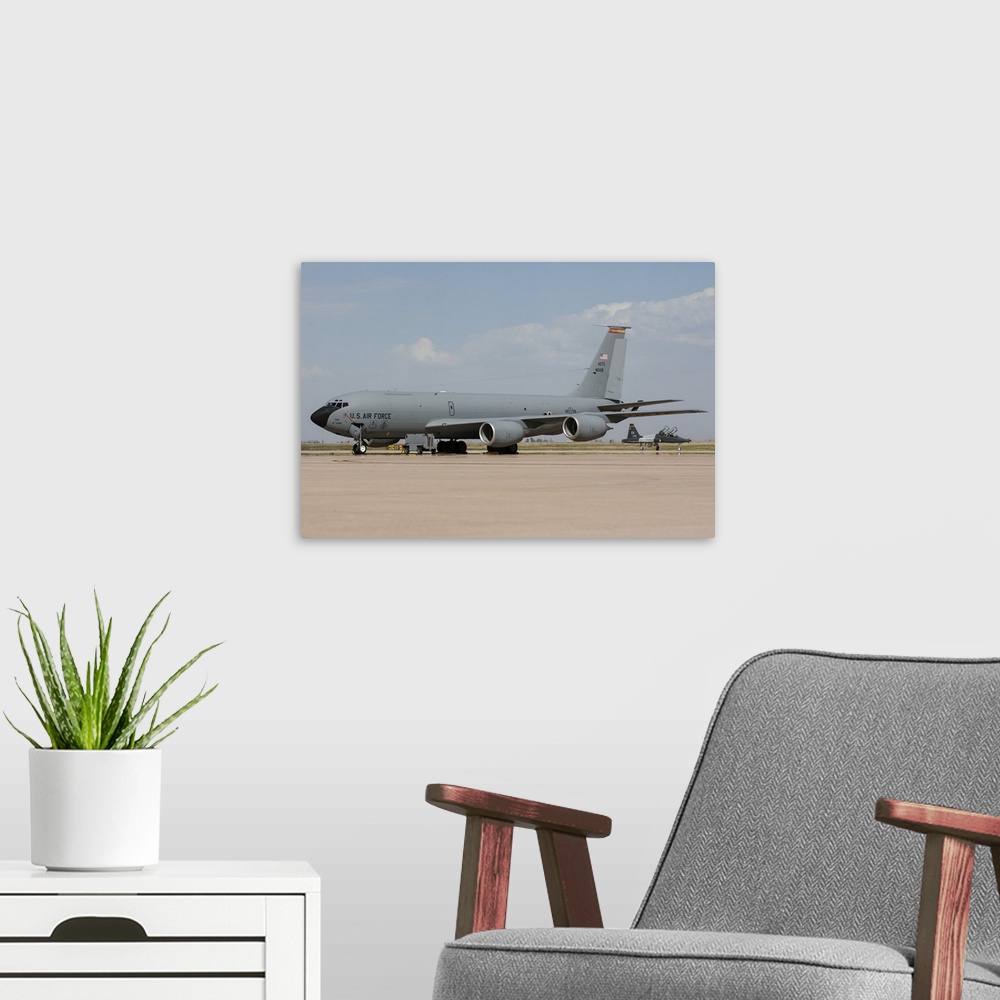 A modern room featuring A KC-135R tanker at Altus Air Force Base, Oklahoma.
