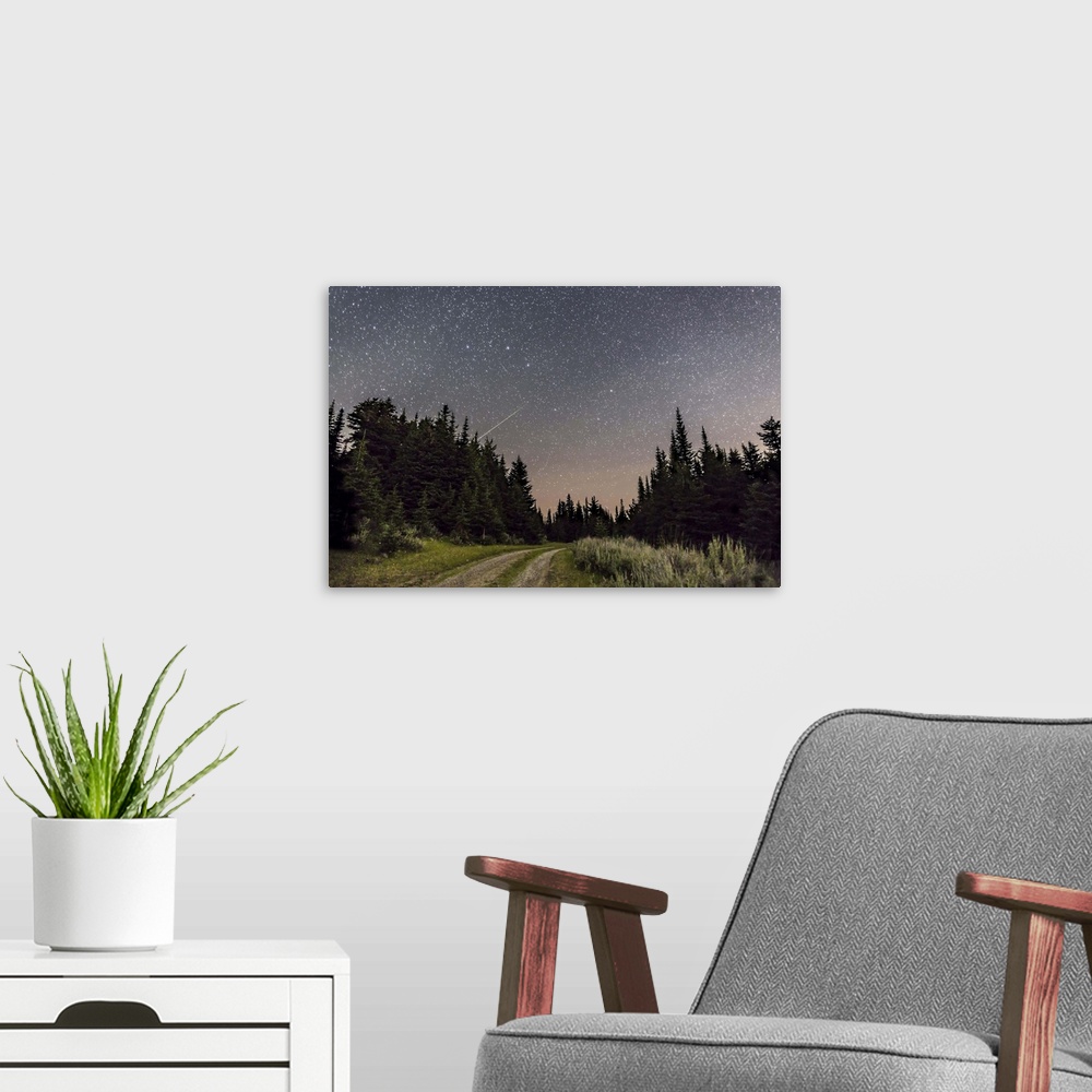 A modern room featuring July 28, 2014 - The Big Dipper and Ursa Major at the end of the backroad on the summit of Mount K...