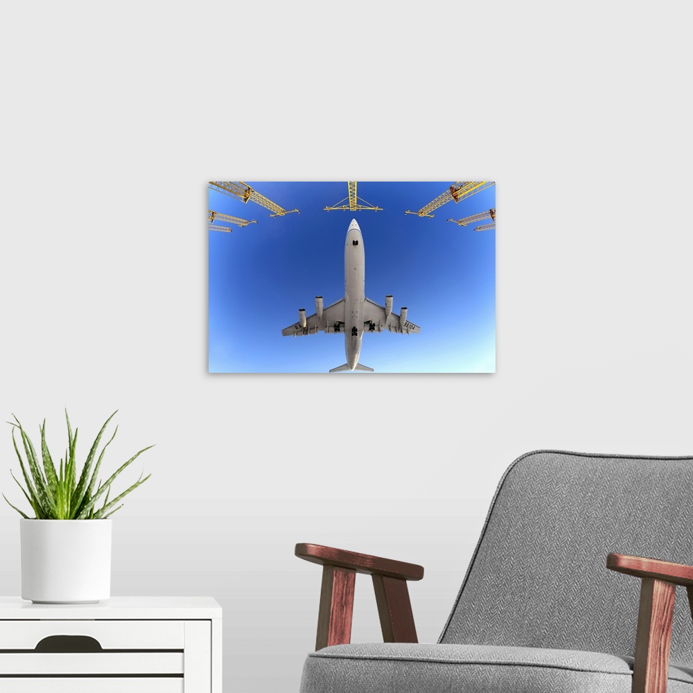 A modern room featuring IL-96-400 VIP airliner of the Russian Federal Security Service.