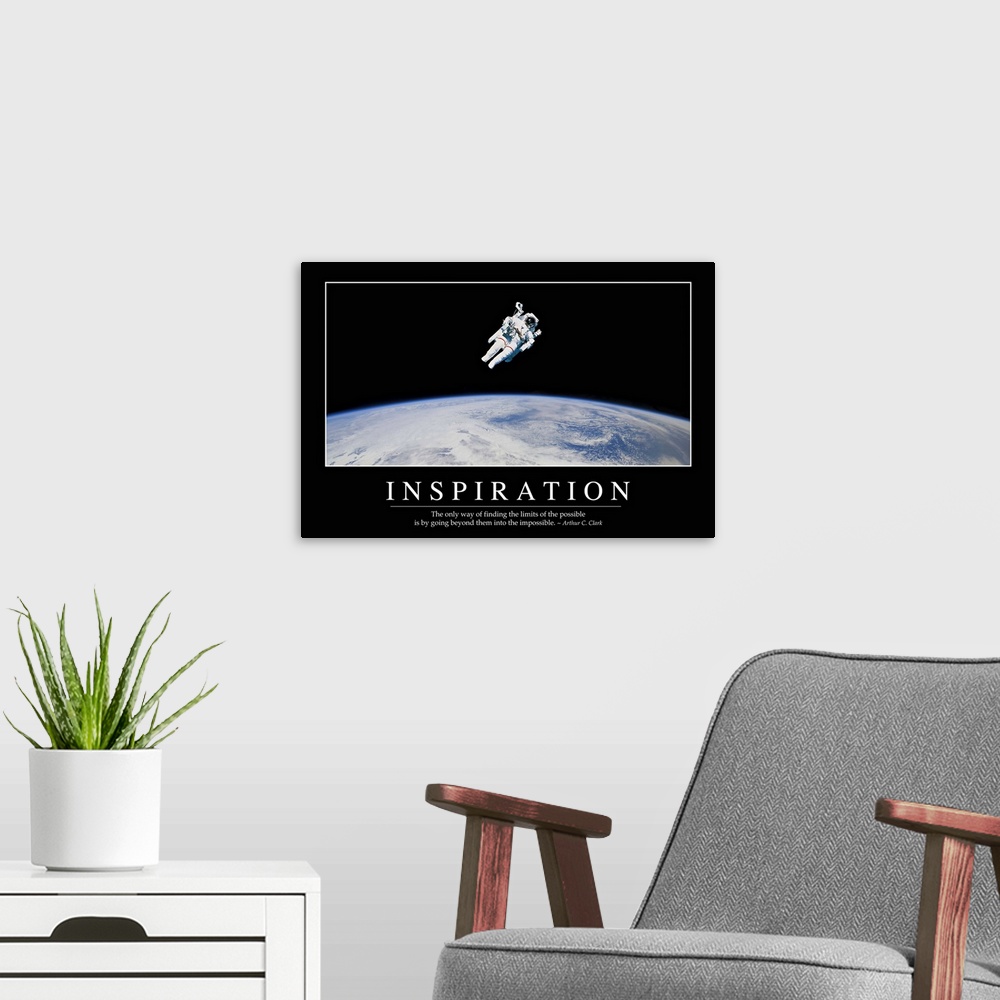 A modern room featuring Inspiration: Inspirational Quote and Motivational Poster
