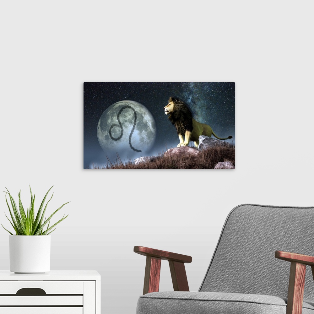 A modern room featuring Leo is the fifth astrological sign of the Zodiac. Its symbol is the lion.