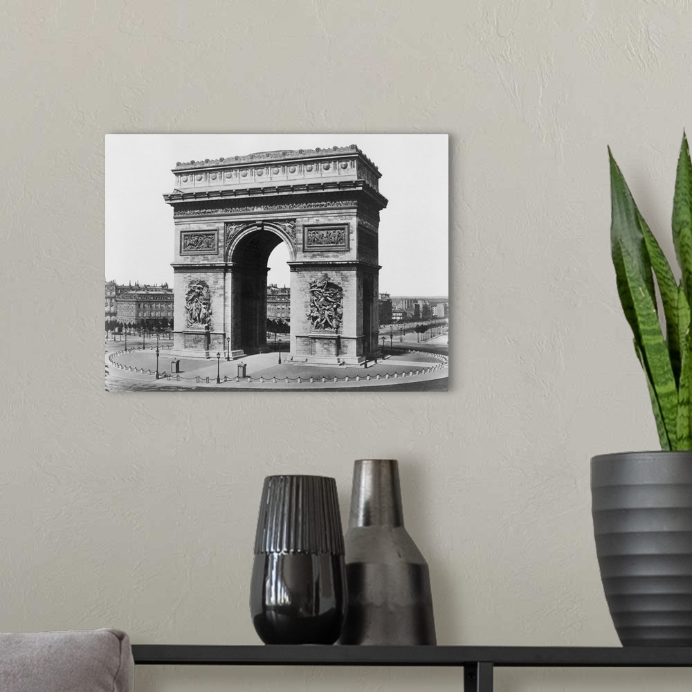 A modern room featuring The Arc de Triomphe de l'Etoile, Paris, France.