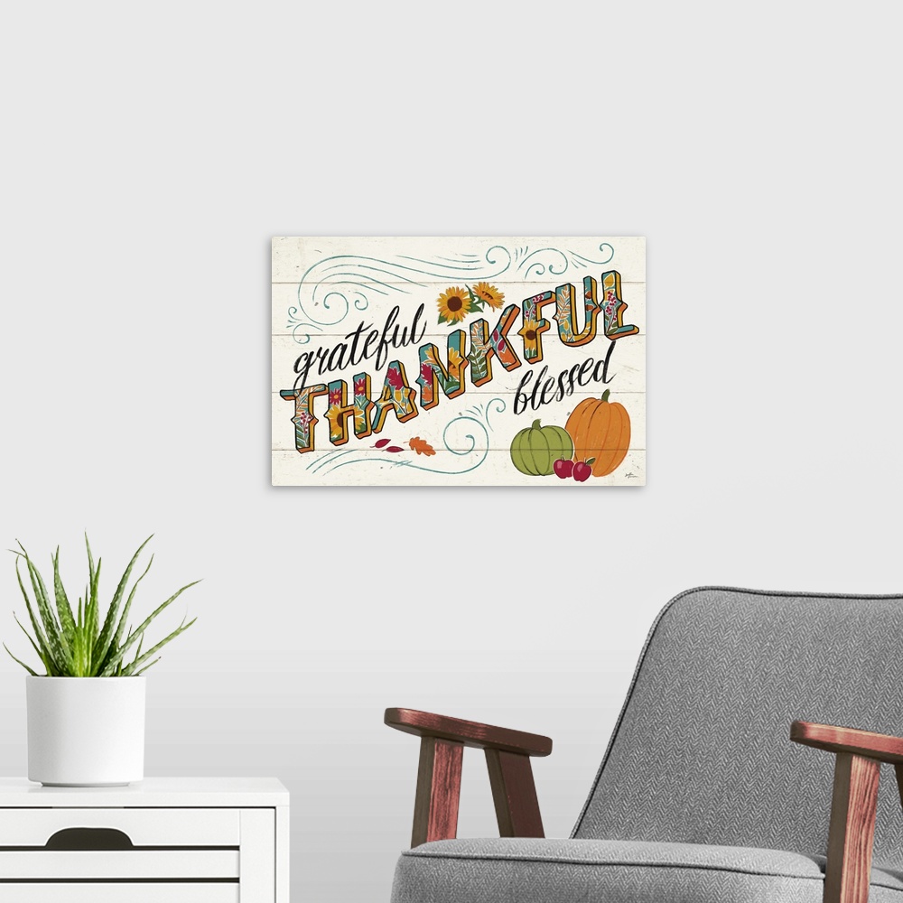 A modern room featuring Thankful I White